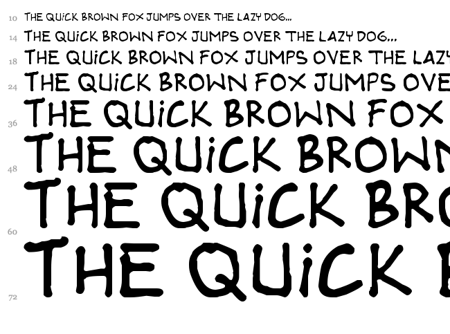 Webcomic Whore font waterfall